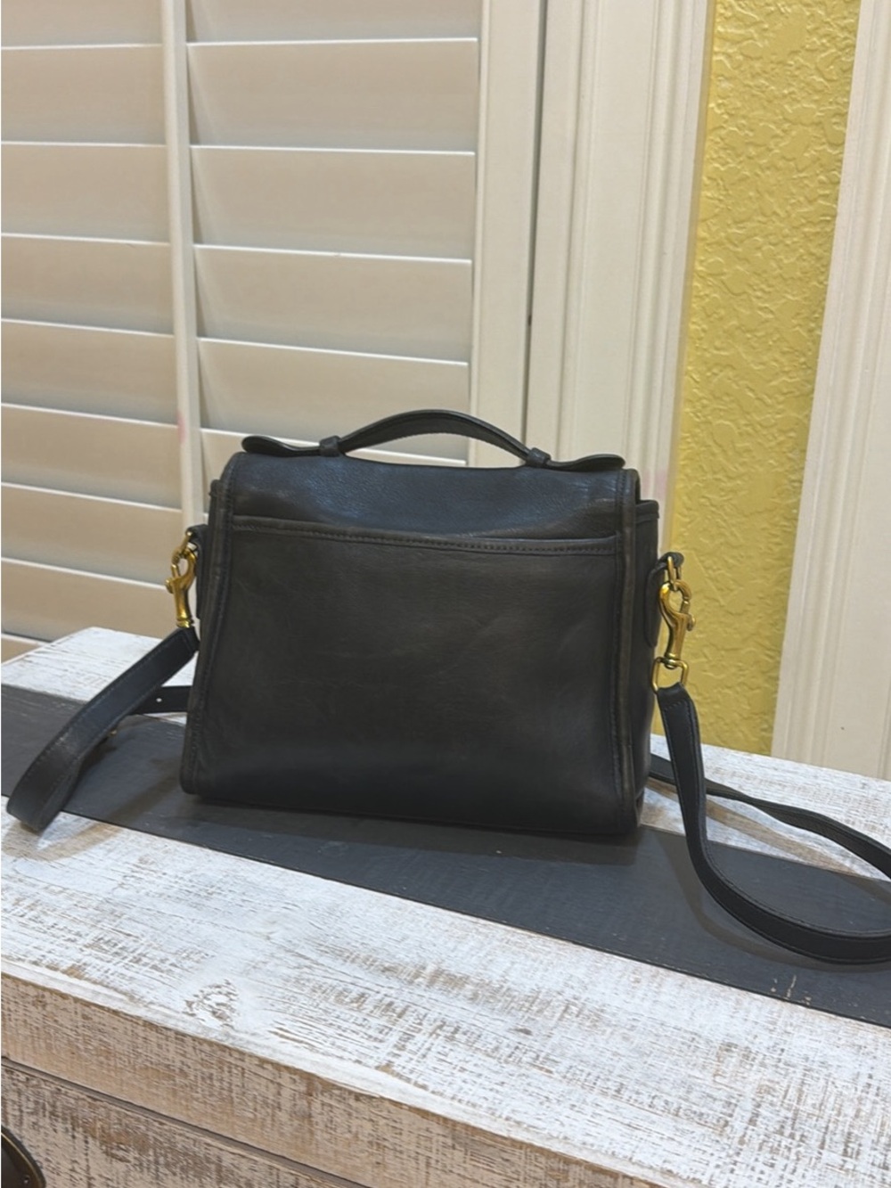 Vintage Coach Court Bag. Navy, Style 9870, Made in 1999, Costa Rica. - Picture 2 of 7